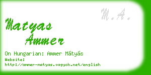 matyas ammer business card
